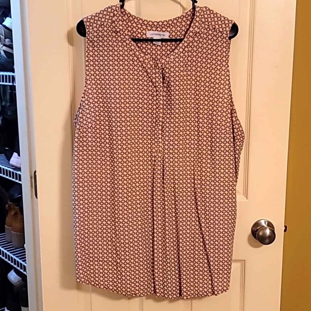 Pink and Black Sleevless Top